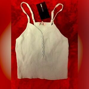 Ribbed Cami Top Light Blue